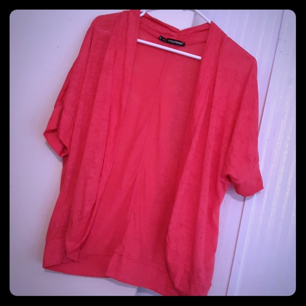 Maurices pink burnout cardigan